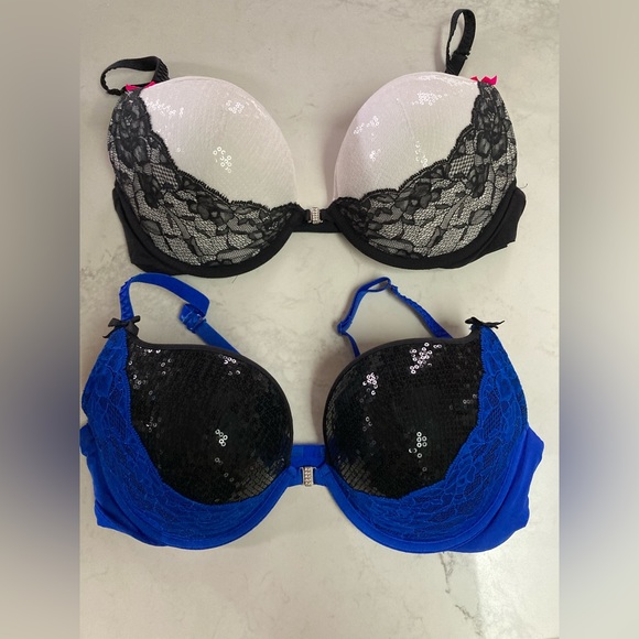 Pair of LaSenza Beyond Cleavage Sz 38C Front clasp Convertible Lace & Bead - Picture 2 of 16